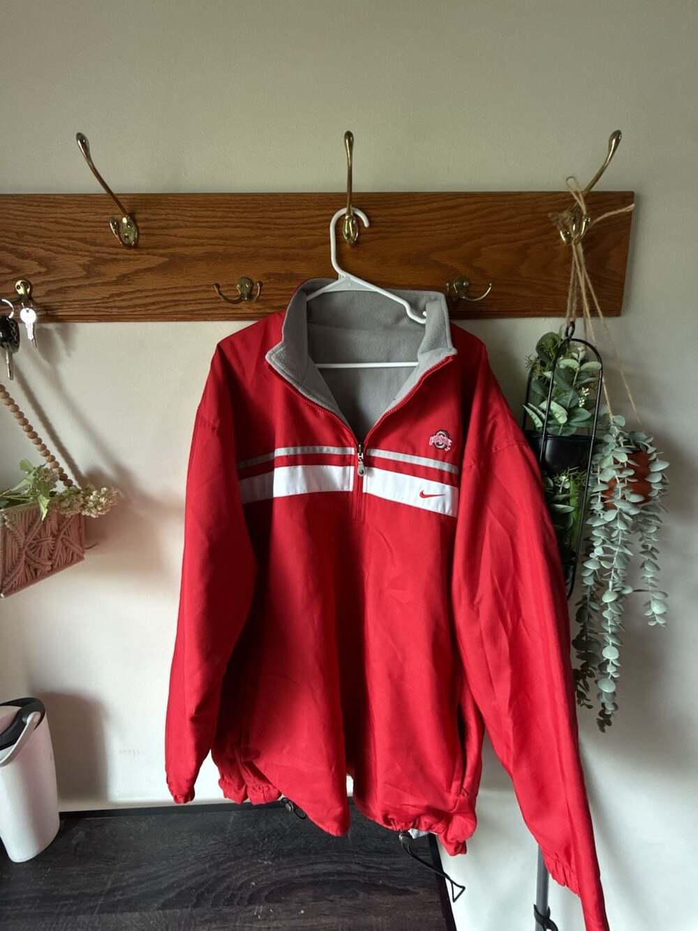 Nike Ohio State Buckeyes Half-Zip Jacket Red